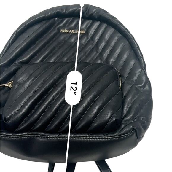 Michael Kors ERIN Black Quilted Backpack - Picture 7 of 8